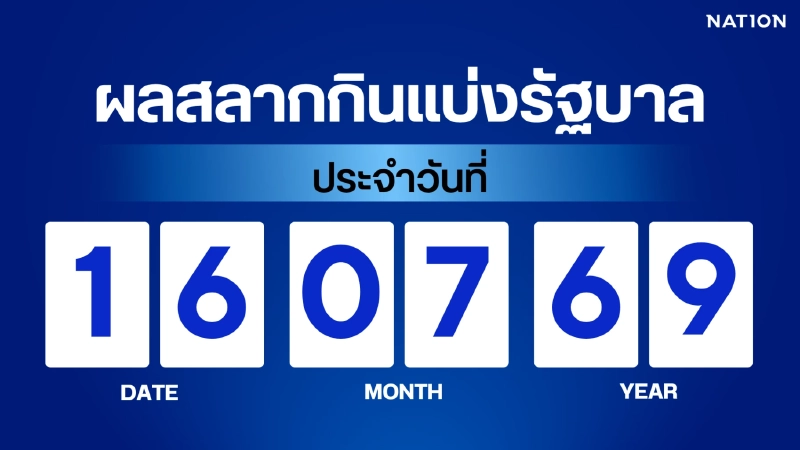 ตรวจผลสลากกินแบ่งรัฐบาล งวด 16 กรกฎาคม 2569 อัปเดตล่าสุด
