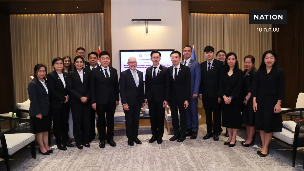 รัฐมนตรี ยศชนัน อว. ผนึก CTBTO ดันไทยผงาด "ฮับข้อมูลเตือนภัยพิบัติ" พร้อมเตรียมตั้งศูนย์ฝึกอบรมนานาชาติแห่งเอเชีย-แปซิฟิก