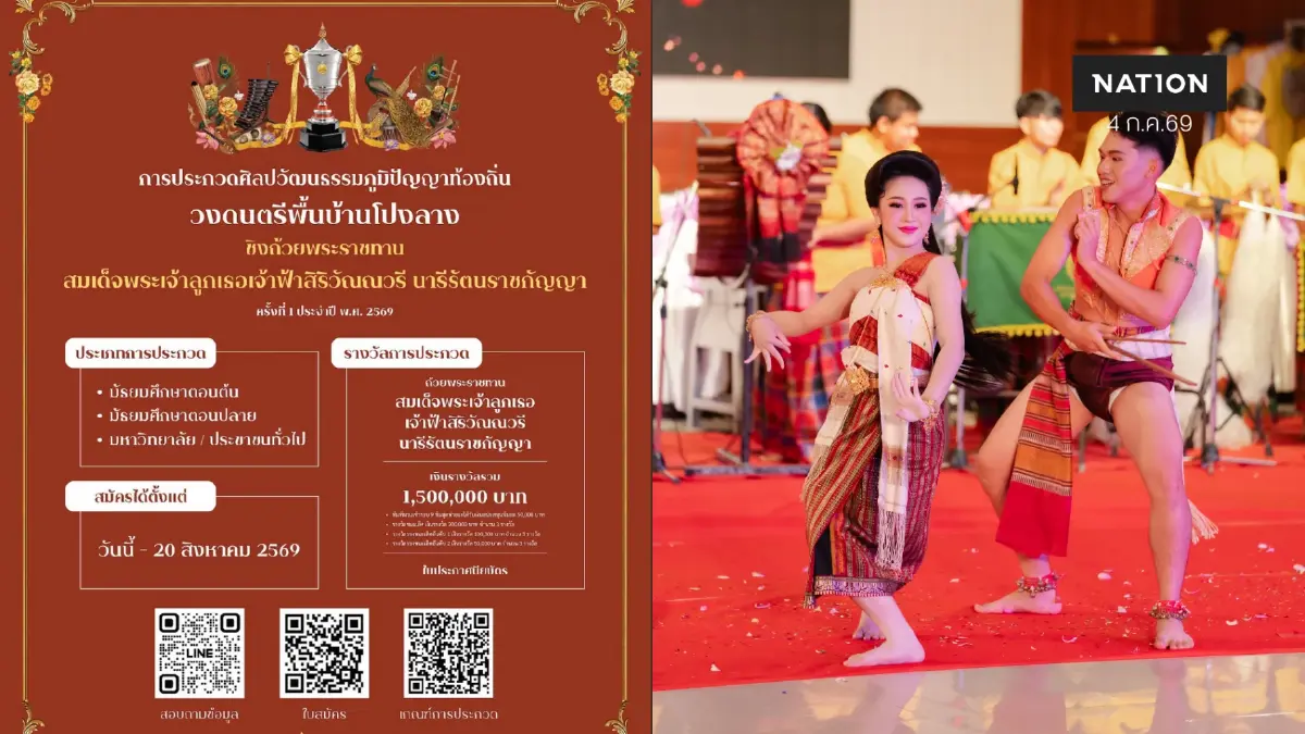 พช.เปิดเวทีประกวดโปงลางชิงถ้วยพระราชทานต่อยอดผ้าไทย