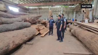 บุกโรงเลื่อยอยุธยา อายัดไม้หวงห้ามโยงภาคเหนือ ยึดเลื่อยโซ่