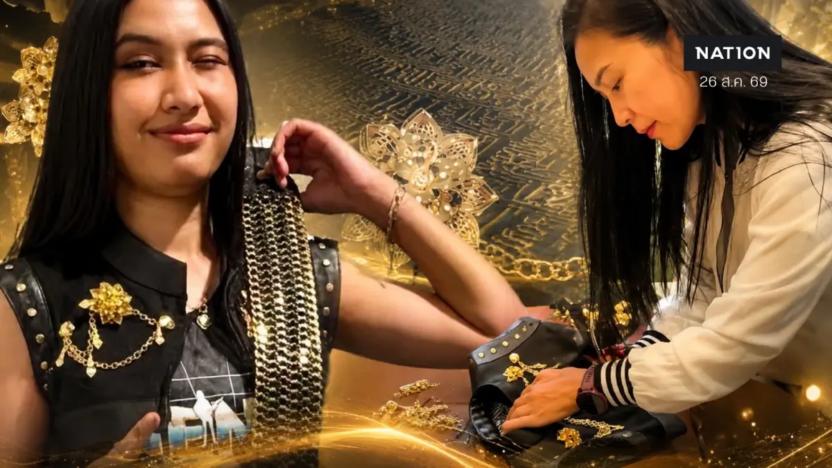 เบื้องหลังเสื้อแจ็กเก็ตสุดเท่! "เนเน่ รอยัล" ใส่เฉิดฉายเวทีโลก AGT แบรนด์ไทย สะกดสายตาคนทั่วโลก