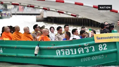 นายกฯ อนุทิน ล่องคลองรัตนโกสินทร์ พระ 120 รูป ฟื้นฟูเมืองยั่งยืน