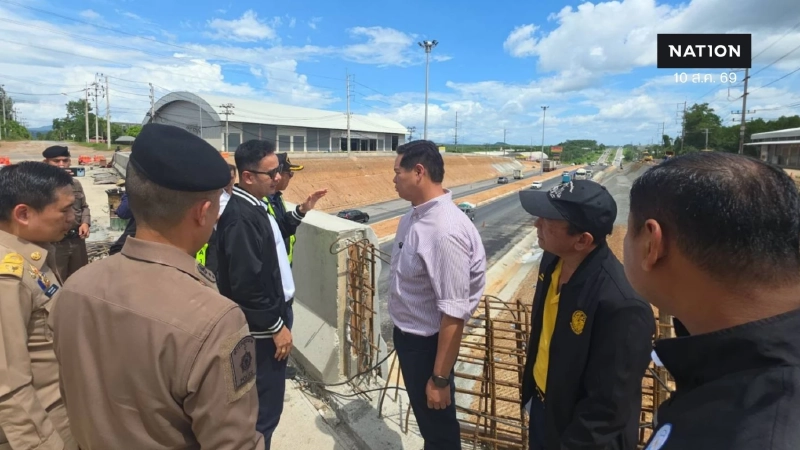 "รมช.คมนาคม" ลงพื้นที่บางกล่ำ สั่งกรมทางหลวงเร่งคืนผิวจราจรภายใน ก.ย.นี้