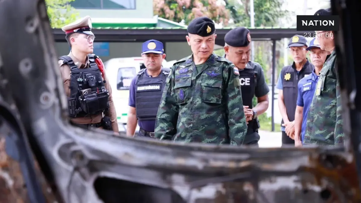 "แม่ทัพ 4" ลุยบาเจาะตรวจจุดเกิดเหตุ! ยืนยัน ฮ. ไม่ได้ยิงประชาชน ชี้คนร้ายป่วนใต้ เพราะโดนกดดันหนัก