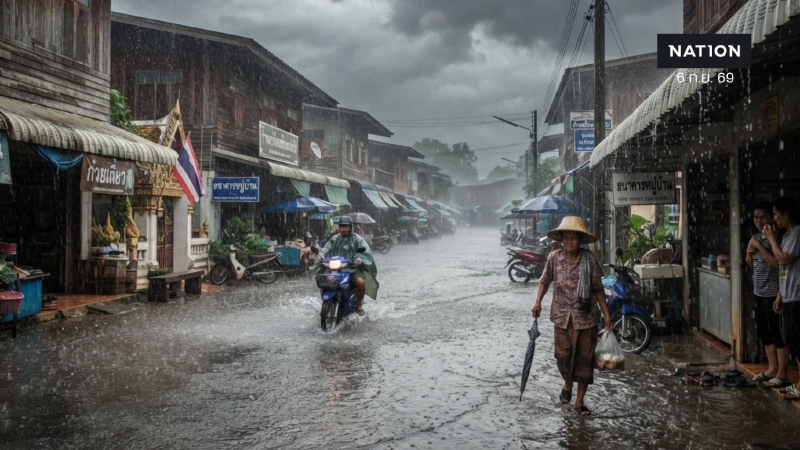 กรมอุตุฯ ประกาศฉบับที่ 10 เตือนทั่วไทยรับมือฝนตกหนักถึงหนักมาก 6-12 ก.ย.นี้