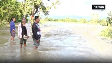 น้ำป่าแม่วงก์ทะลักอุทัยฯ ท่วมนา 200 ไร่ ชาวนาเกี่ยวข้าวเขียวขาดทุน