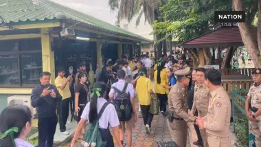 เทพศิรินทร์นนท์เปิดเรียนวันแรก เข้มค้นกระเป๋า-ปรับห้องเกิดเหตุ