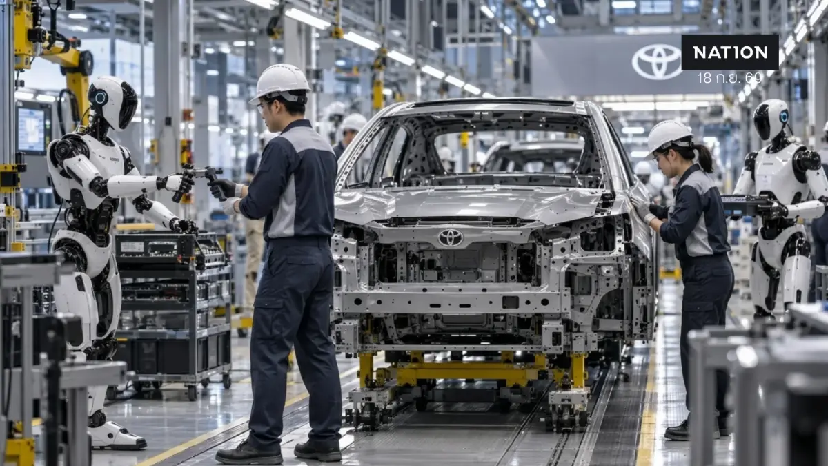 โตโยต้าจ่อใช้หุ่นยนต์ฮิวแมนนอยด์ 4 แสนตัวลุยโรงงานปี 2028 โตโยต้าจ่อใช้หุ่นยนต์ฮิวแมนนอยด์ 4 แสนตัวลุยโรงงานปี 2028