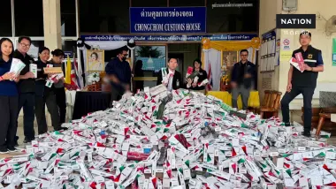 เปิดยุทธการ “นายแน่มาก”! ศุลกากรช่องจอม แท็กทีม ไปรษณีย์โคราช ยึดบุหรี่เถื่อน-ปลอม 4 เดือน 30,000 แท่ง มูลค่ากว่า 30 ล้าน